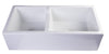 36" White Smooth Apron Thick Wall Fireclay Double Bowl Farm Sink Sink Alfi 