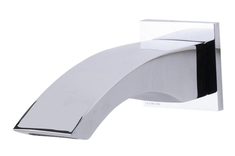 Polished Chrome Curved Wallmounted Tub Filler Bathroom Spout