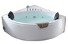 5' Rounded Modern Double Seat Corner Whirlpool Bath Tub with Fixtures Bathtub Alfi 