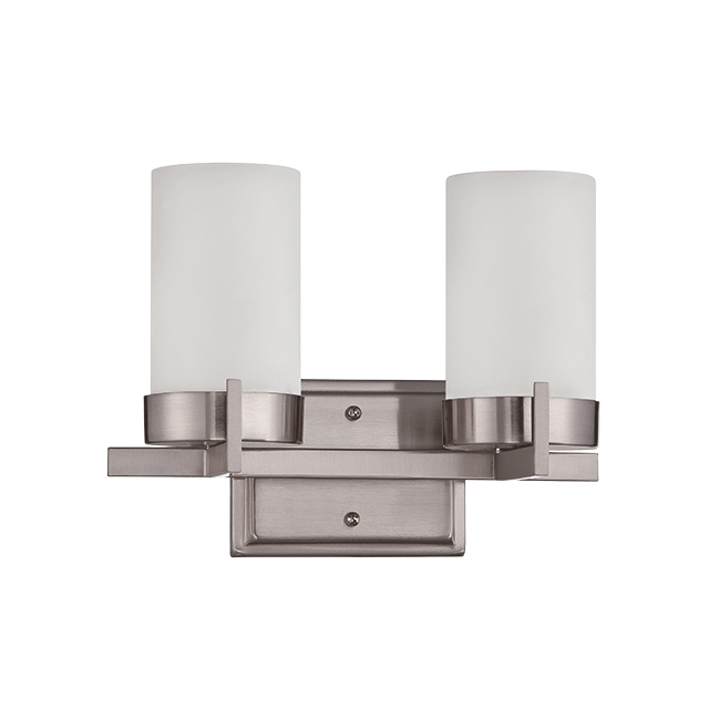 Two Light Vanity - Bright Satin Nickel