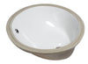 White Ceramic 18"x15" Undermount Oval Bathroom Sink Sink Alfi 