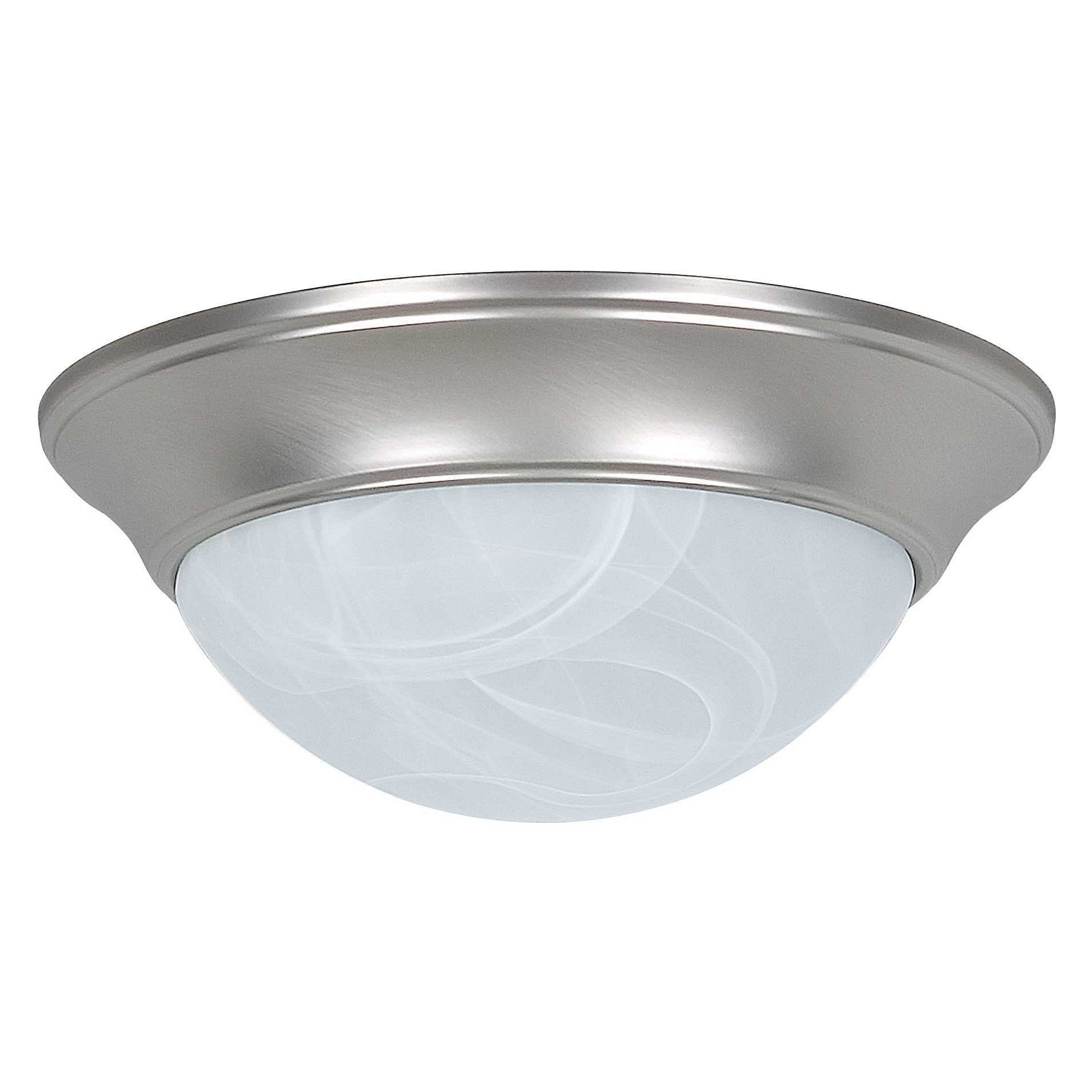 Two Light Flush Mount - Satin Nickel