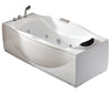 6 ft Left Drain Acrylic White Whirlpool Bathtub w Fixtures Bathtub Alfi 