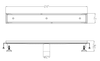 24" Long Modern Stainless Steel Linear Shower Drain w/o Cover Hardware Alfi 