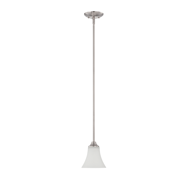 One Light Pendant - Bright Satin Nickel