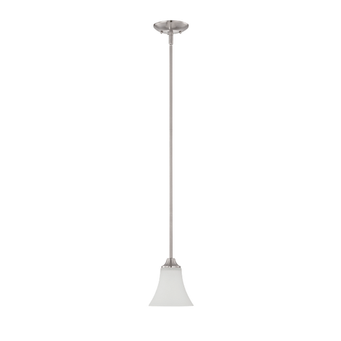 One Light Pendant - Bright Satin Nickel