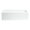 White 33" x 18" Reversible Fluted / Smooth Single Bowl Fireclay Farm Sink