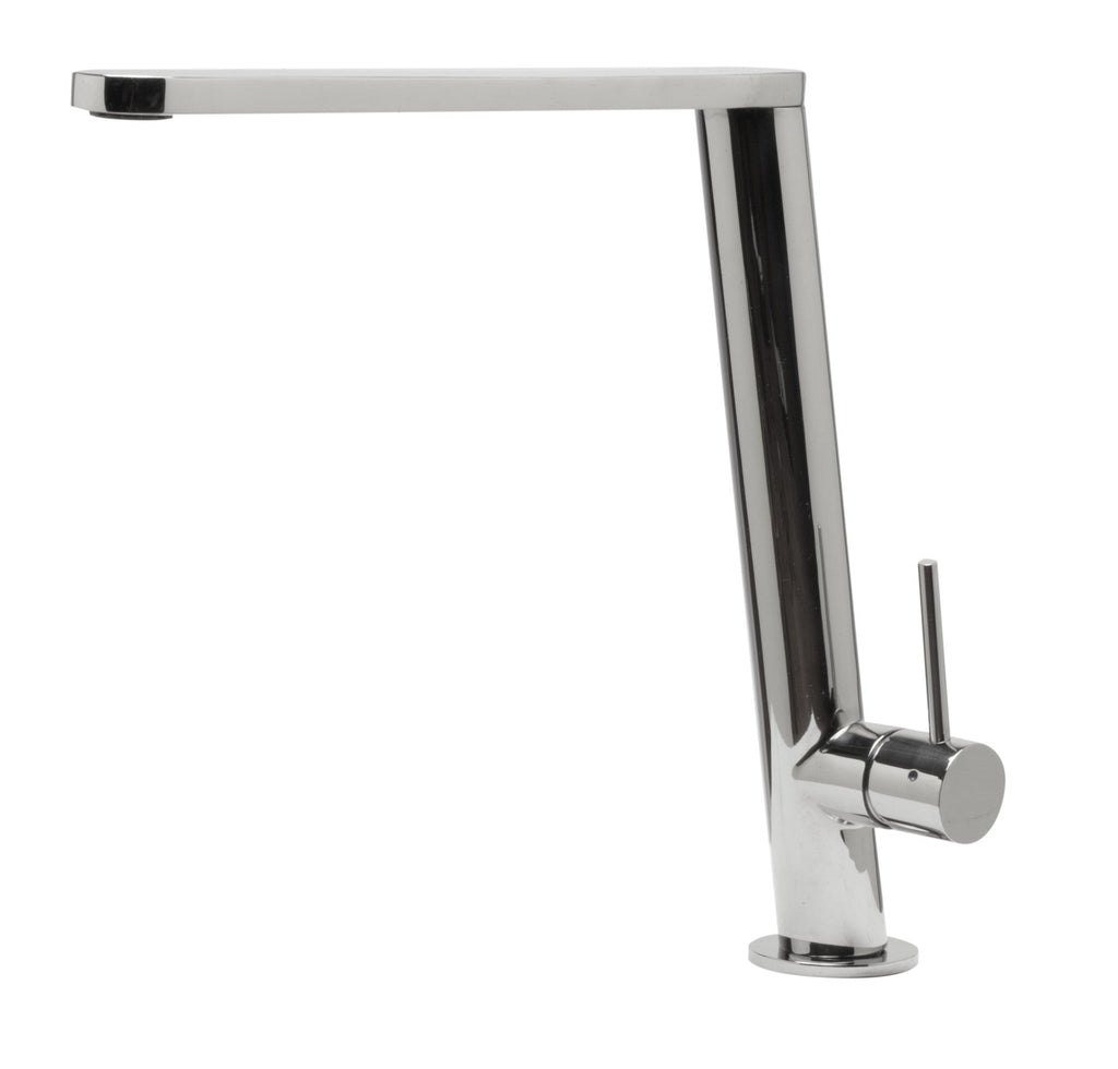 Round Modern Polished Stainless Steel Kitchen Faucet Faucets Alfi 