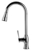 Traditional Solid Polished Stainless Steel Pull Down Kitchen Faucet Faucets Alfi 