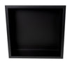 16" x 16" Black Matte Stainless Steel Square Single Shelf Bath Shower Niche