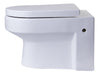 Round Modern Wall Mount Dual Flush Toilet Bowl Toilet Alfi 