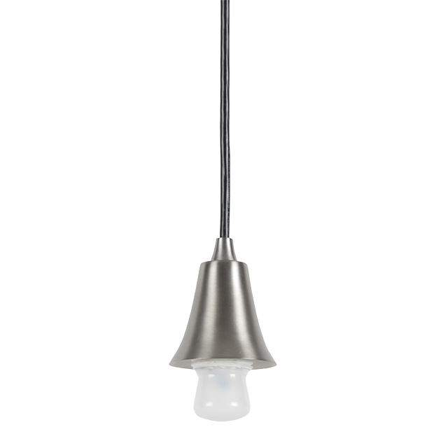 LED Wire Pendant Fitter - Bright Satin Nickel