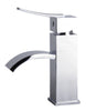 Polished Chrome Square Body Curved Spout Single Lever Bathroom Faucet Faucets Alfi 