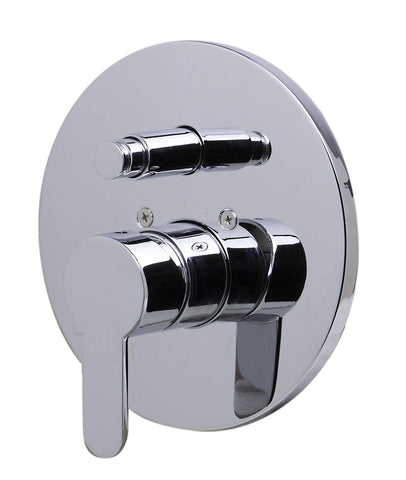 Polished Chrome Shower Valve Mixer with Rounded Lever Handle and Diverter Faucets Alfi 