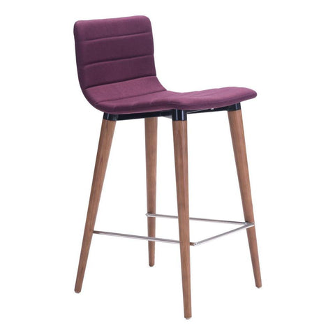 Jericho Counter Chair Purple Set of 2 Furniture Zuo 