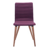 Jericho Dining Chair Purple Set of 2 Furniture Zuo 