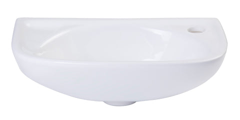 Small White Wall Mounted Porcelain Bathroom Sink Basin