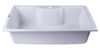 White 35" Drop-In Single Bowl Granite Composite Kitchen Sink Sink Alfi 