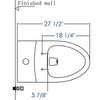 Replacement Soft Closing Toilet Seat for TB358 Hardware Alfi 
