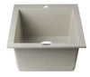 Biscuit 17" Drop-In Rectangular Granite Composite Kitchen Prep Sink Sink Alfi 