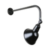 10" Gooseneck Light Angle Shade, QSNB-13 Arm (Choose Finish and Accessory Options) Outdoor Hi-Lite Black Swivel Knuckle 