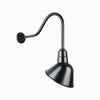 10" Gooseneck Light Angle Shade, QSNHL-H Arm (Choose Finish and Accessory Options) Outdoor Hi-Lite Black (none) 