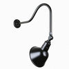10" Gooseneck Light Angle Shade, QSNHL-H Arm (Choose Finish and Accessory Options) Outdoor Hi-Lite Black Swivel Knuckle 