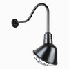 10" Gooseneck Light Angle Shade, QSNHL-H Arm (Choose Finish and Accessory Options) Outdoor Hi-Lite Black Wire Guard 