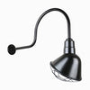 12" Gooseneck Light Angle Shade, QSNHL-C Arm (Choose Finish and Accessory Options) Outdoor Hi-Lite Black Wire Guard 