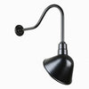 12" Gooseneck Light Angle Shade, QSNHL-H Arm (Choose Finish and Accessory Options) Outdoor Hi-Lite Black (none) 