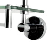 Polished Chrome Wall Mounted Double Glass Shower Shelf Bathroom Accessory Accessories Alfi 