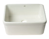 White 20" Single Bowl Apron Fireclay Farmhouse Kitchen Sink