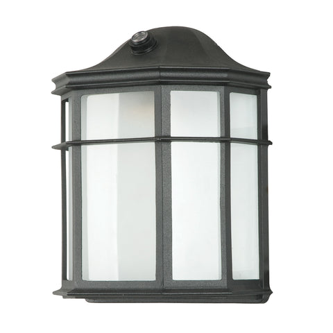One Light Lantern With Photocell - Black