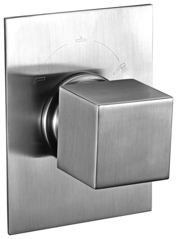 Brushed Nickel Modern Square 3 Way Shower Diverter Faucets Alfi 