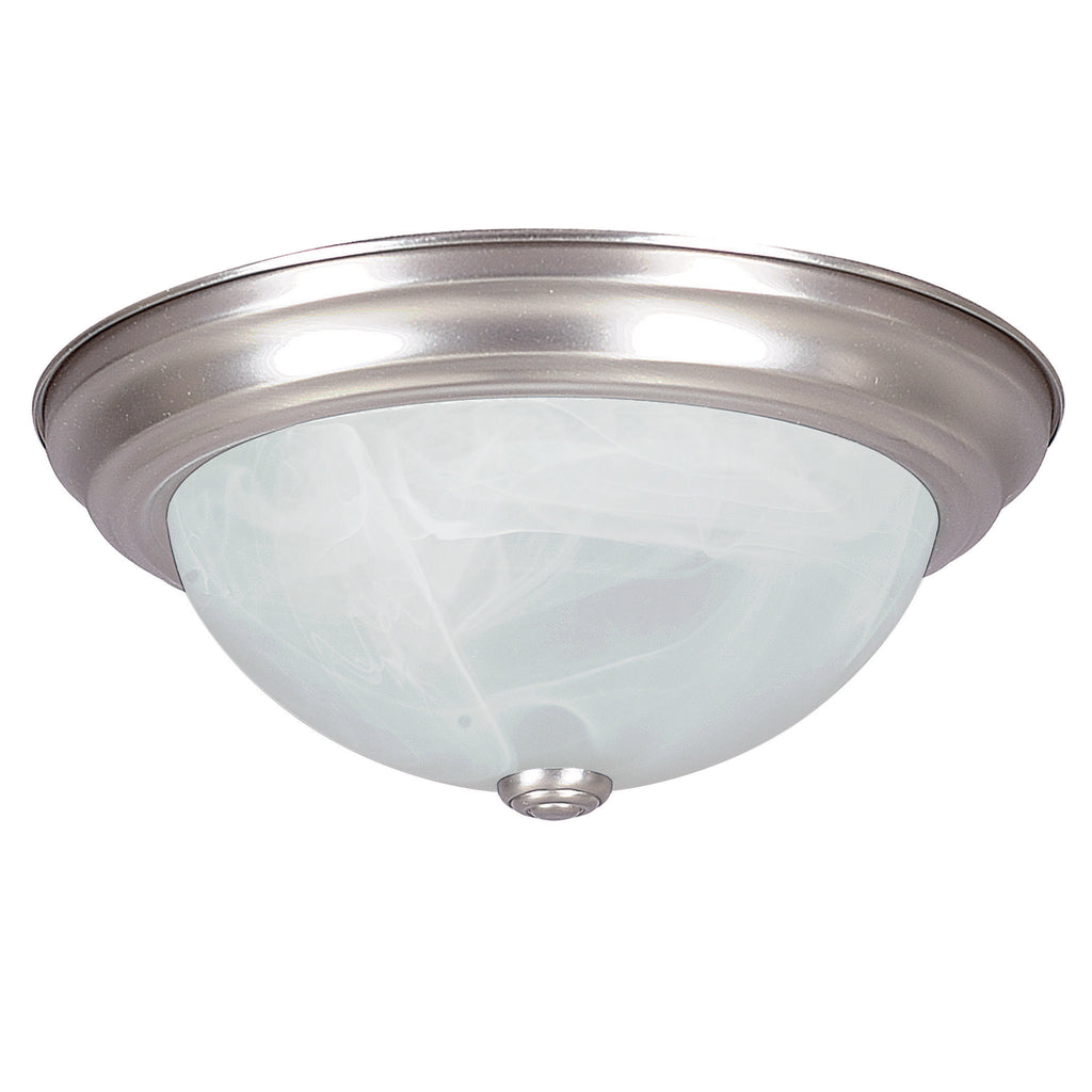 Two Light Flush Mount - Satin Nickel