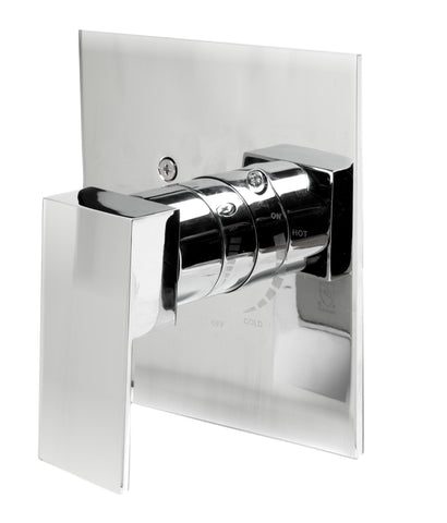 Polished Chrome Modern Square Pressure Balanced Shower Mixer Faucets Alfi 