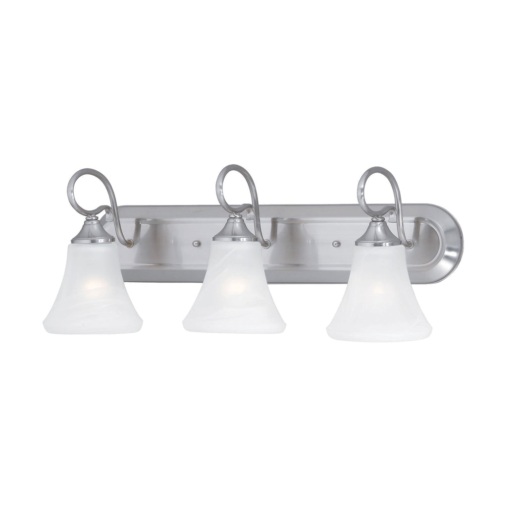 Elipse 3-Light Bath Vanity Fixture in Brushed Nickel Wall Thomas Lighting 