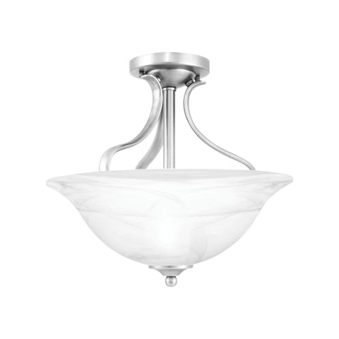 Prestige 2-Light Ceiling Lamp in Brushed Nickel Ceiling Thomas Lighting 