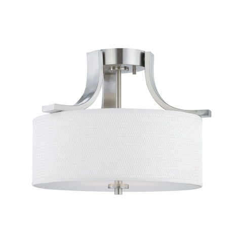 Pendenza 2-Light Ceiling Lamp in Brushed Nickel Ceiling Thomas Lighting 