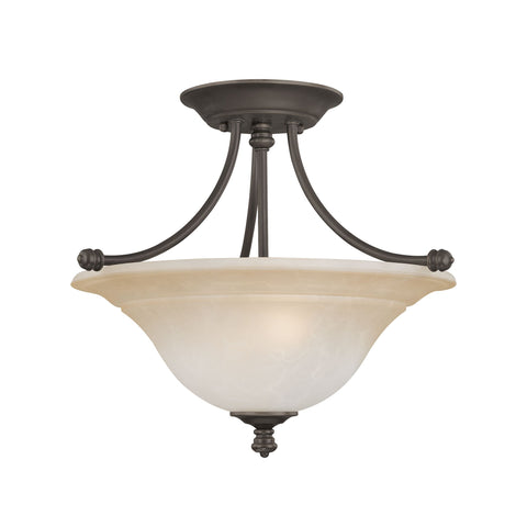Harmony 2-Light Ceiling Lamp in Aged Bronze Ceiling Thomas Lighting 