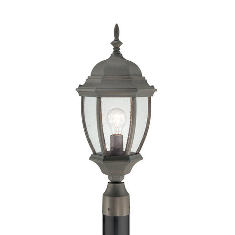 Covington 1-Light Post Mount Lantern in Painted Bronze Outdoor Lighting Thomas Lighting 