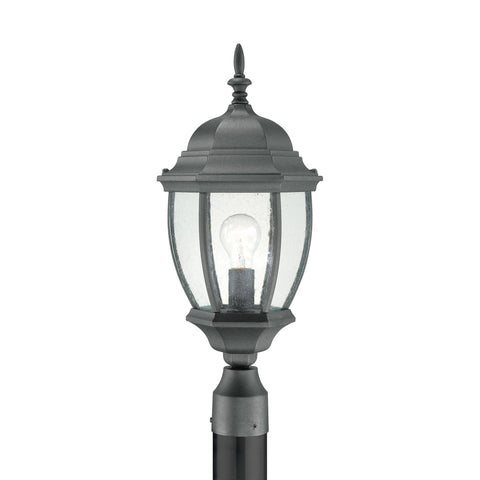 Covington 1-Light Post Mount Lantern in Black Outdoor Lighting Thomas Lighting 