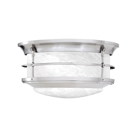 Newport 2-Light Ceiling Lamp in Brushed Nickel