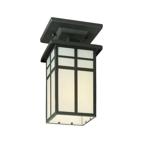 Mission 1-Light Ceiling Lamp in Black Outdoor Lighting Thomas Lighting 