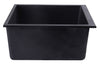 Black 24" Undermount Single Bowl Granite Composite Kitchen Sink Sink Alfi 
