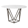 Tintern Dining Table Stone & A. Brass Furniture Zuo 