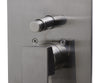 Brushed Nickel Shower Valve Mixer with Square Lever Handle and Diverter Faucets Alfi 