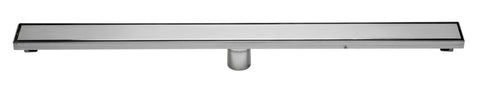 36" Modern Polished Stainless Steel Linear Shower Drain with Solid Cover Hardware Alfi 