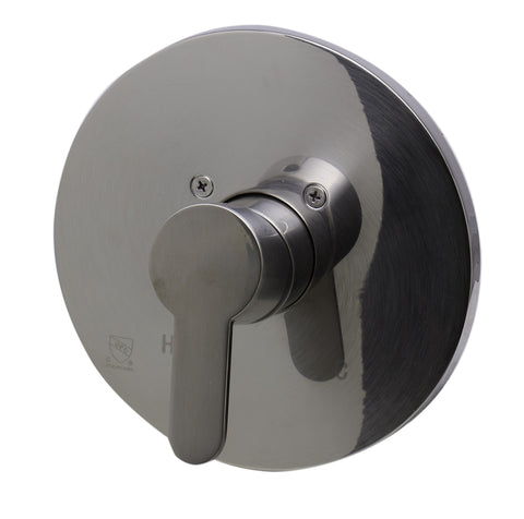 Brushed Nickel Shower Valve Mixer with Rounded Lever Handle Faucets Alfi 