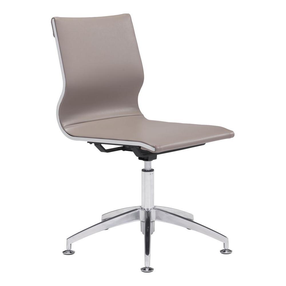 Glider Conference Chair Taupe Furniture Zuo 